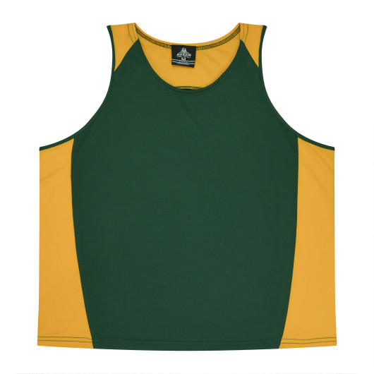 Mens Premier Sports Singlets Bottle Gold
